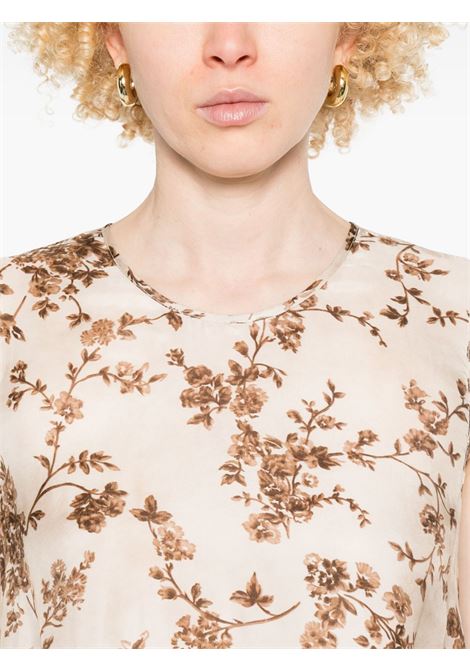 avery dress woman white and brown UMA WANG | UW5053UW016